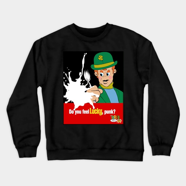 Do You Feel Lucky? TechnoRetro Dads Crewneck Sweatshirt by TechnoRetroDads